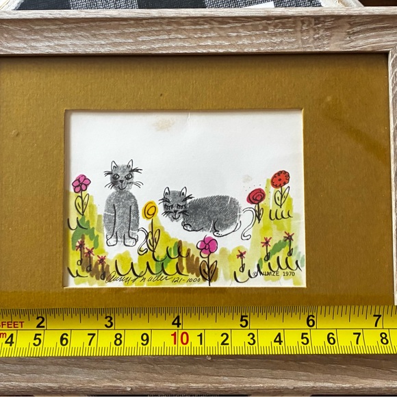 A 1970 limited edition print of two cats by UMZE. - Picture 5 of 5
